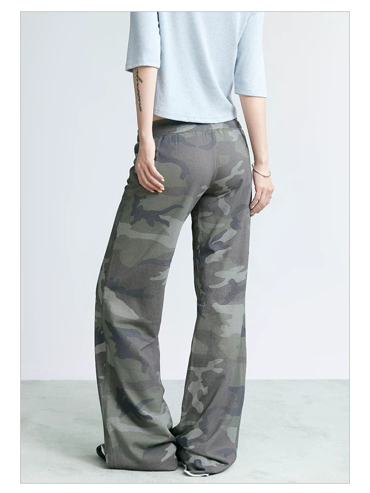 NABOUN Vintage Camo Washed Straight-Leg Sweatpants