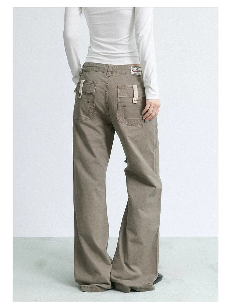 NABOUN Washed Vintage Flared Pants