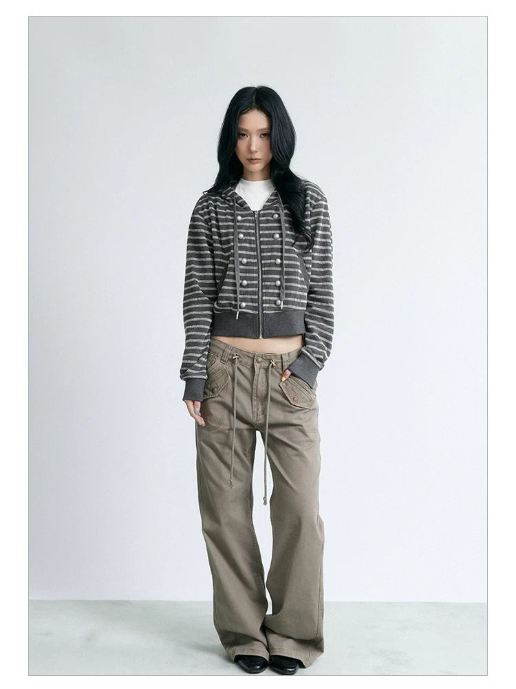NABOUN Washed Vintage Flared Pants