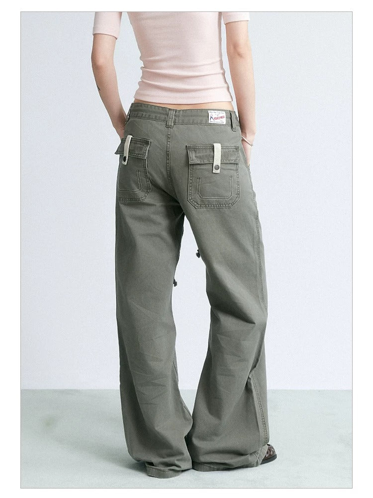 NABOUN Washed Vintage Flared Pants