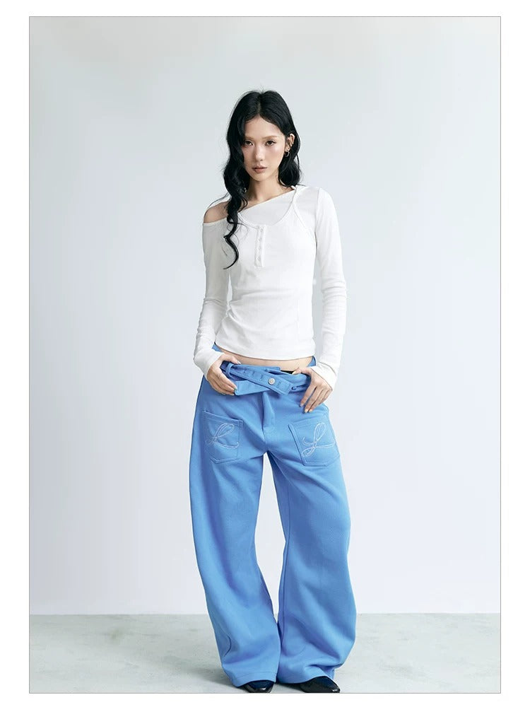 NABOUN Wing Embroidered Scimitar Pants