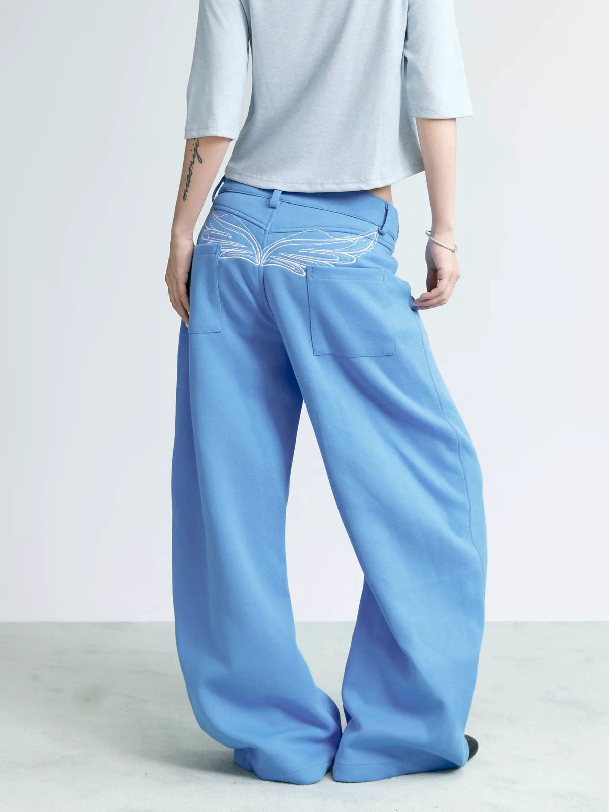 NABOUN Wing Embroidered Scimitar Pants