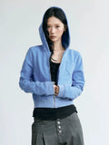 NABOUN Washed Salt-Dyed Cropped Hoodie