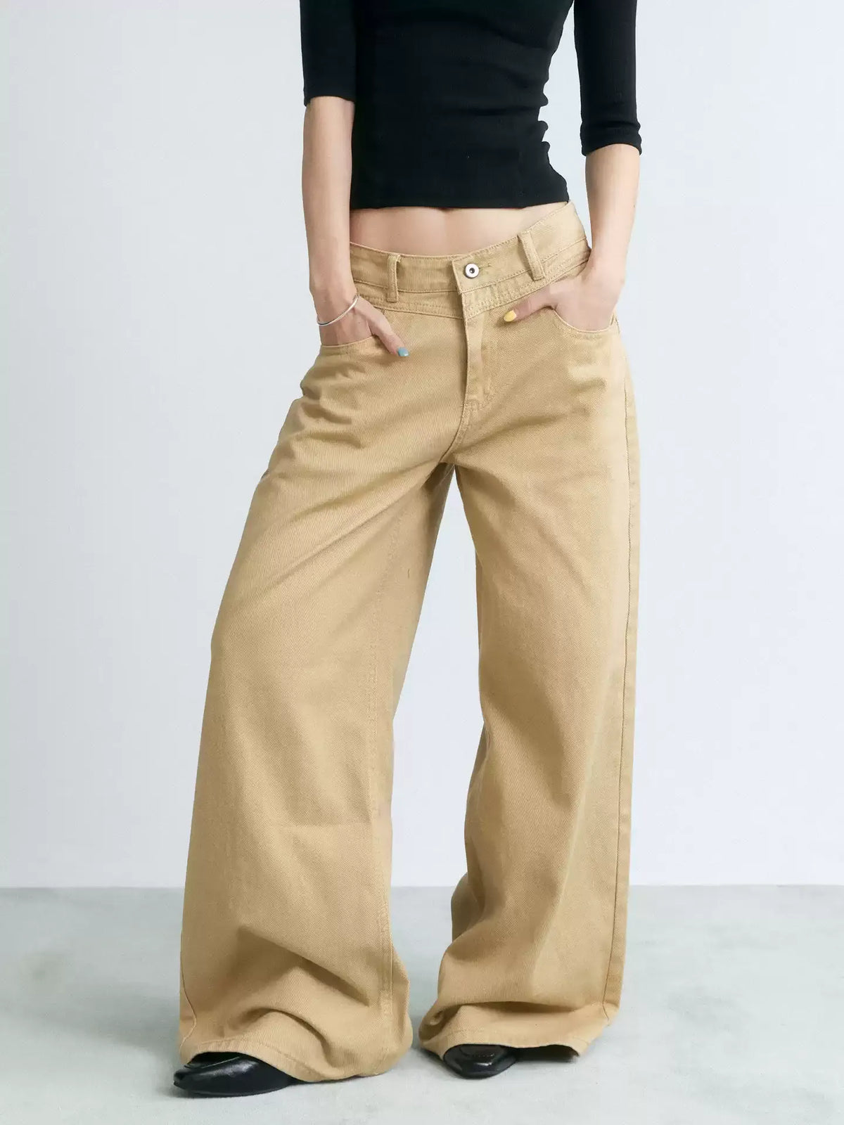NABOUN Deconstructed Loose-Fit Straight-Leg Jeans