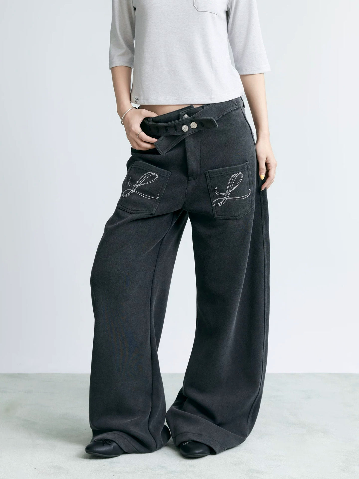 NABOUN Wing Embroidered Scimitar Pants