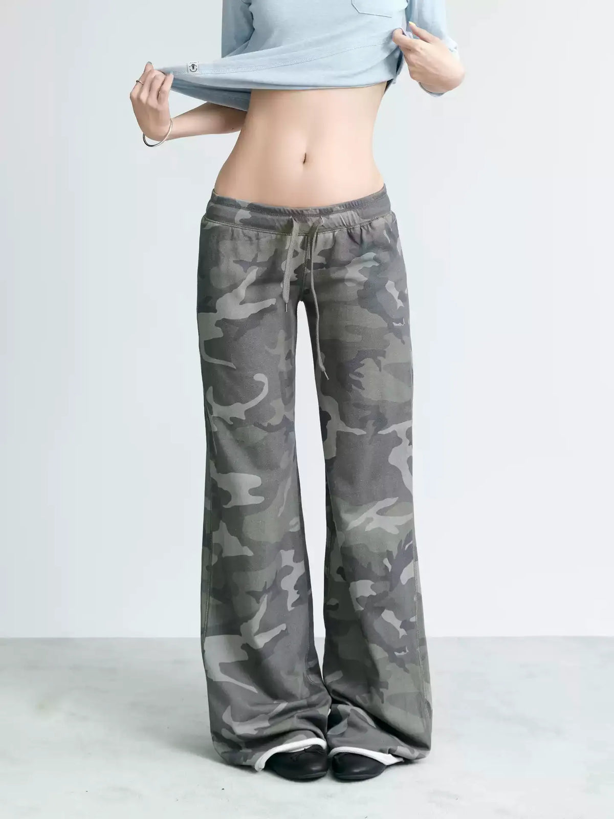 NABOUN Vintage Camo Washed Straight-Leg Sweatpants