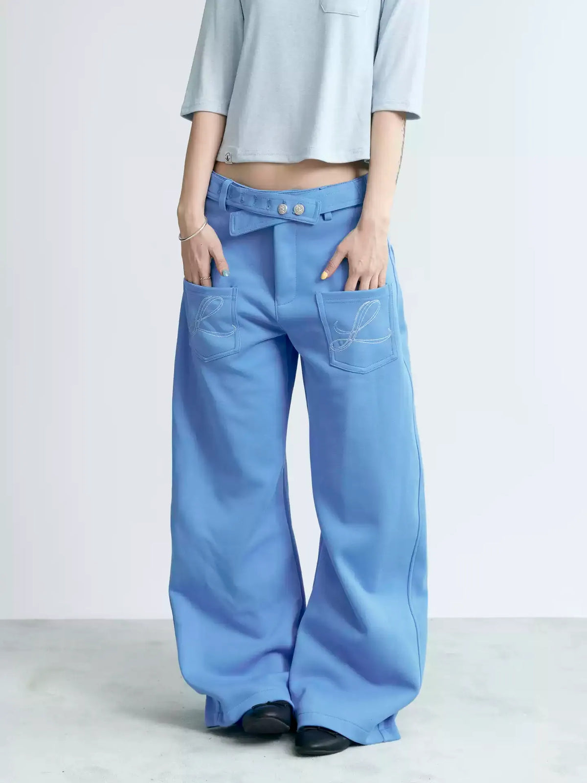 NABOUN Wing Embroidered Scimitar Pants