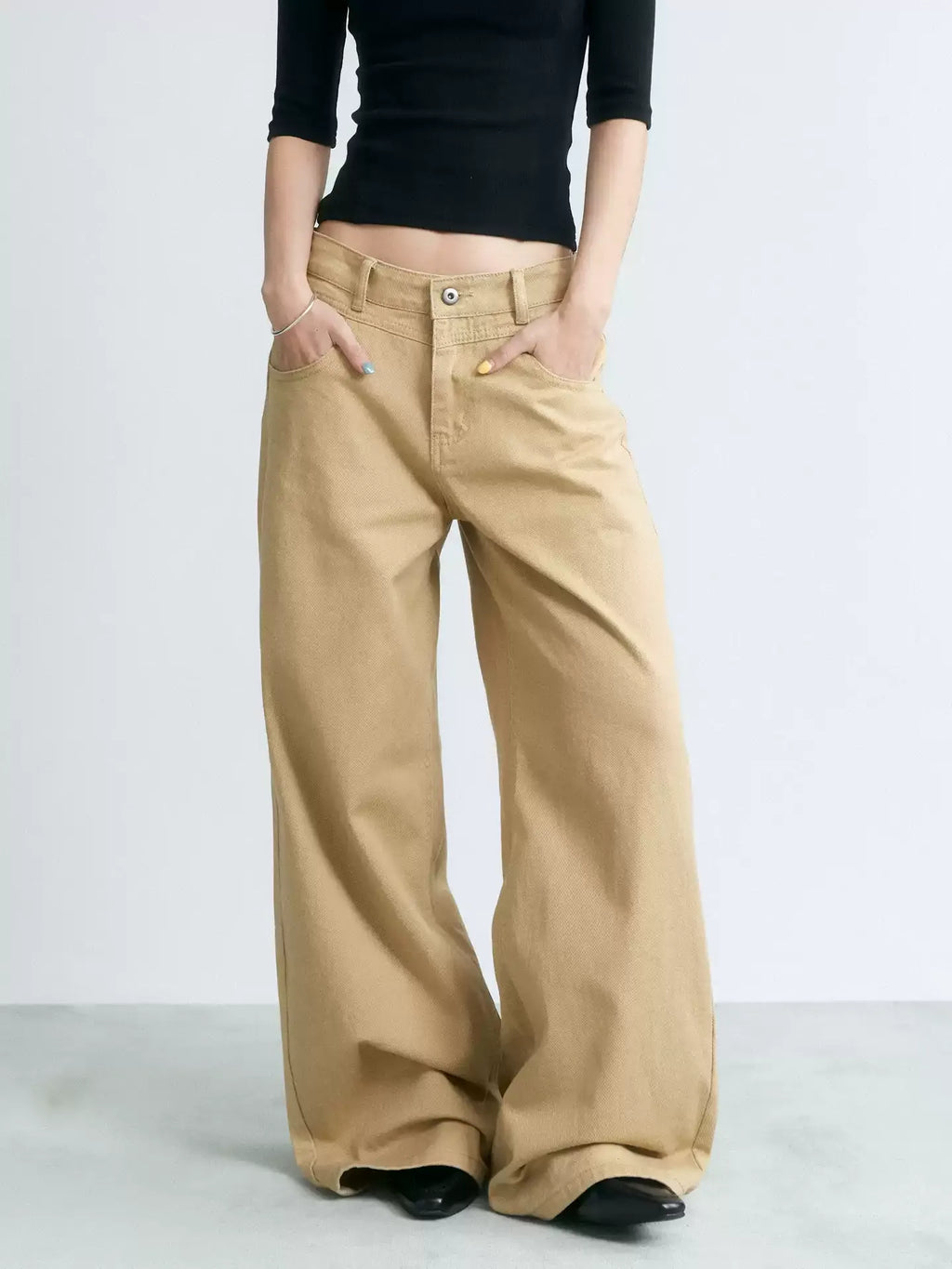 NABOUN Deconstructed Loose-Fit Straight-Leg Jeans