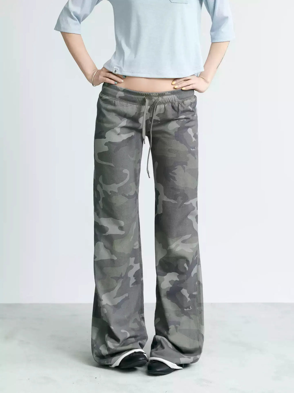 NABOUN Vintage Camo Washed Straight-Leg Sweatpants