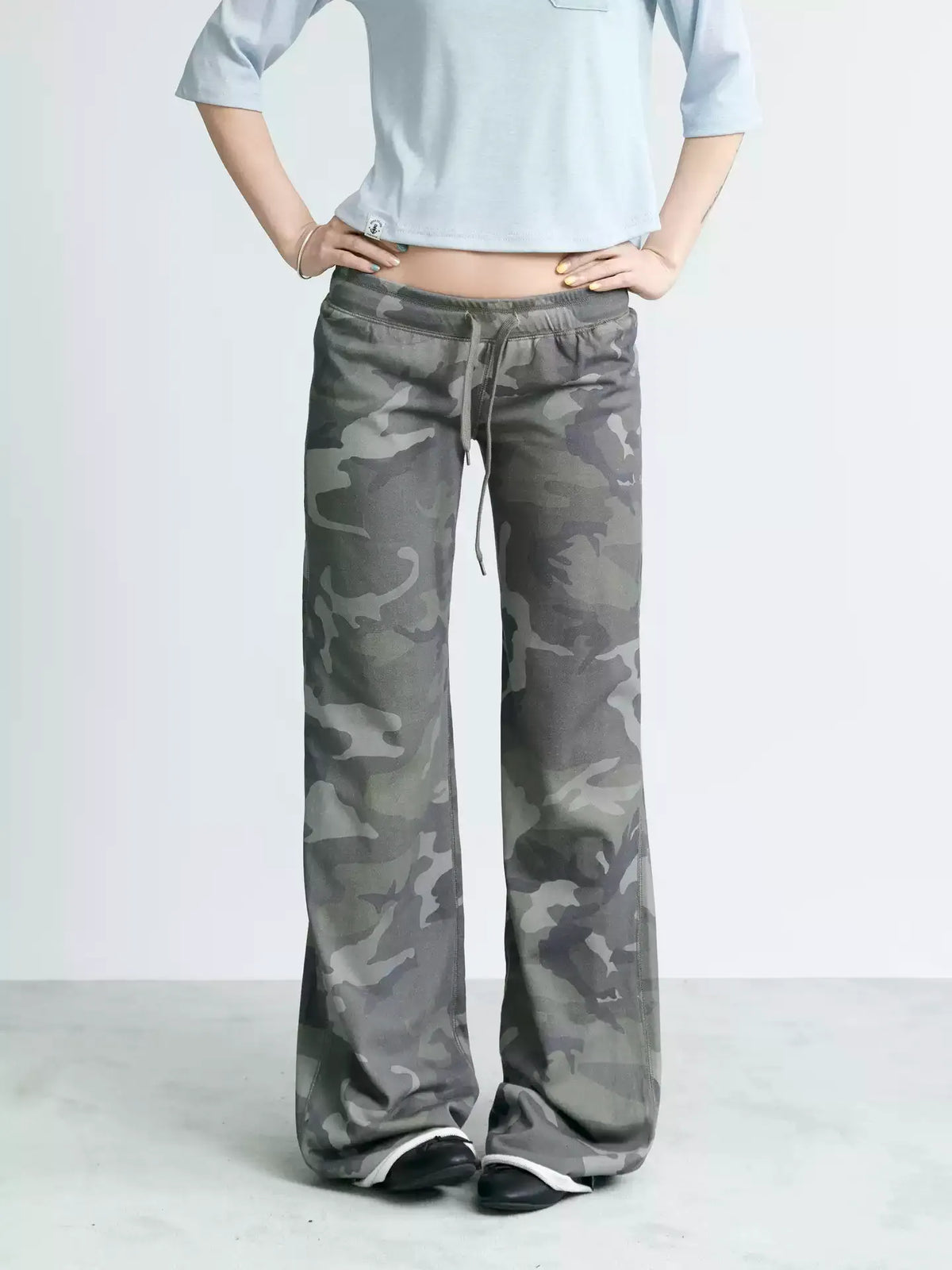 NABOUN Vintage Camo Washed Straight-Leg Sweatpants